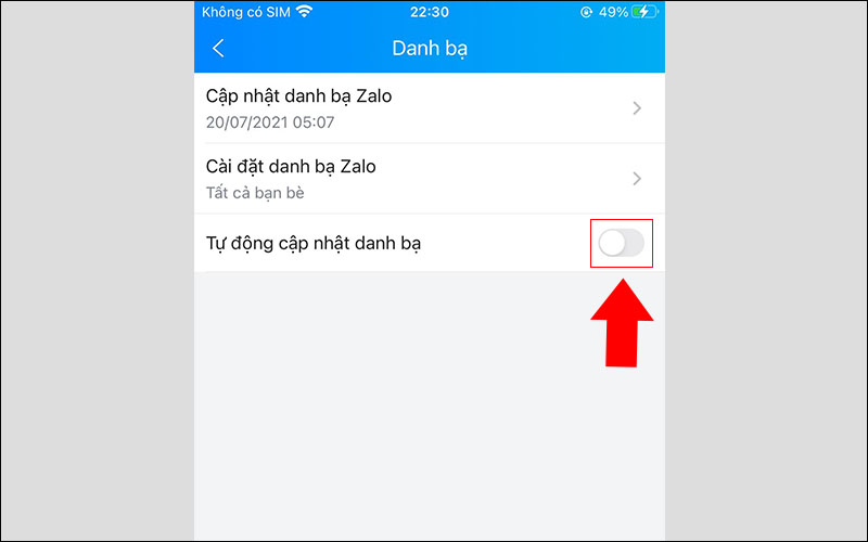 Tắt tính năng tự động cập nhật danh bạ trên iPhone